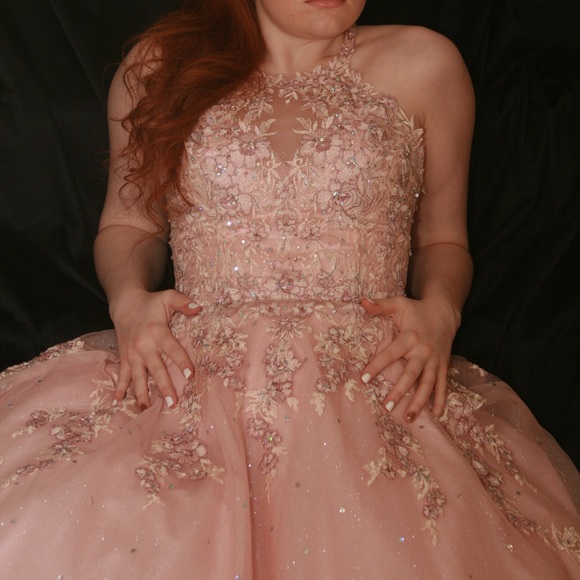 Mori lee rose gold grad dress - Picture 2 of 8